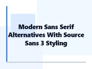 A Modern Sans-Serif Alternative to Source Sans 3